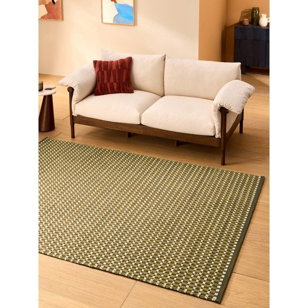 Tappeto color kaki in misto lana tessuto a mano 200x290 cm Ember – MADE-image-1