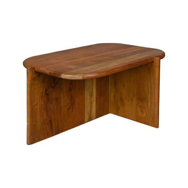 Tavolino da salotto di colore naturale in acacia massiccia 50x75 cm Feller – Dutchbone-image-2
