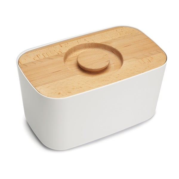 Nádoba na chléb s prkénkem Joseph Joseph Bread Bin, bílá