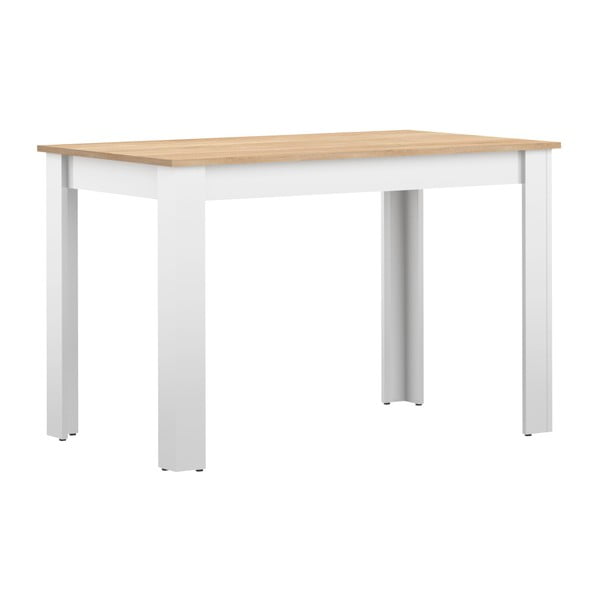 Tavolo da pranzo bianco con piano in faggio Nice, 110 x 70 cm - TemaHome
