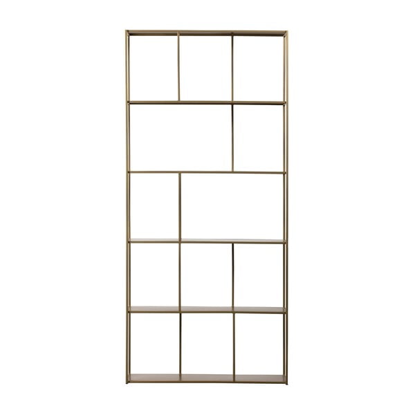 Libreria in metallo color oro 90x196 cm Valued - BePureHome