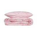 Set copripiumino e federa rosa in cotone renforcé per letto singolo 140x200 cm Elena – Mijolnir