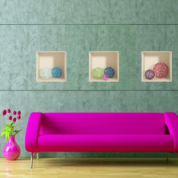 Sada 3 samolepek s 3D efektem Fanastick Spheres-image-1