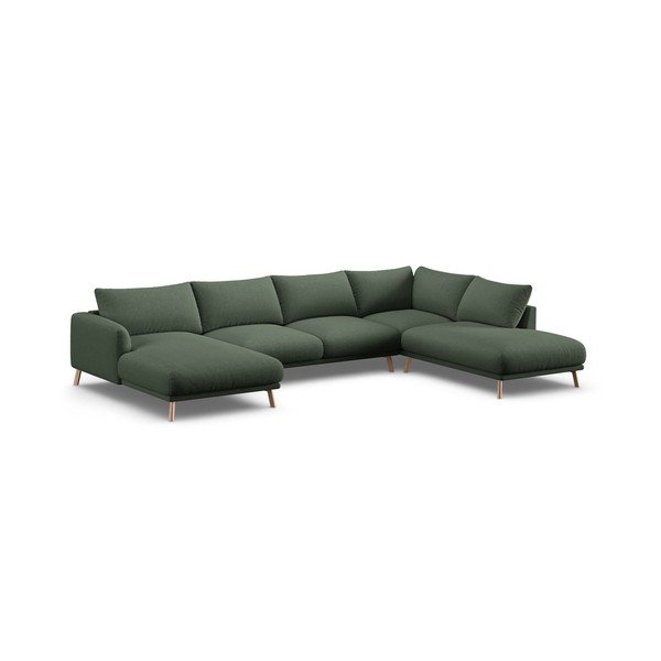Divano angolare verde (a U) Naomi – Micadoni 