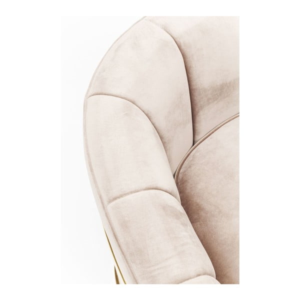 Béžové křeslo s detaily ve zlaté barvě Kare Design Pure Elegance-image-1
