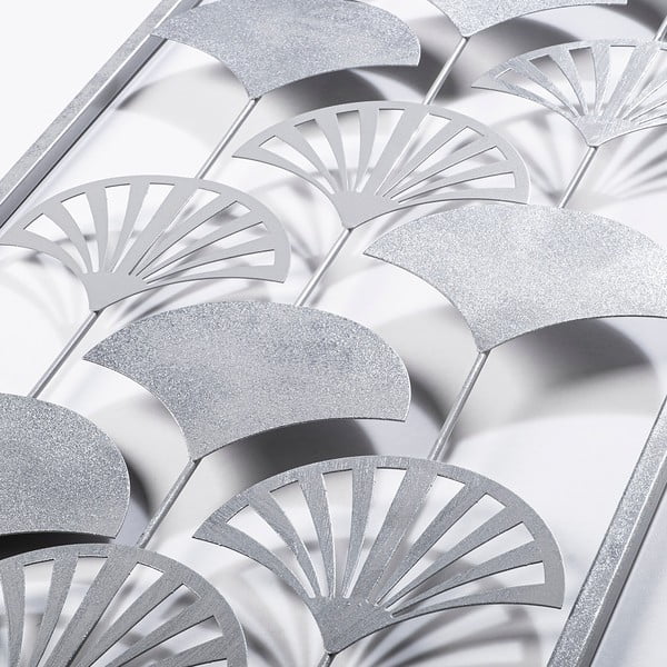 Decorazione murale in metallo 32x90 cm Gingko - Wallity-image-4