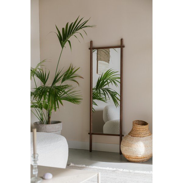 Specchio da terra con telaio in legno massiccio 58x160 cm Solene – White Label-image-1