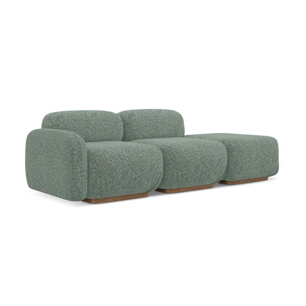 Chaise lounge componibile verde chiaro (con penisola a sinistra) Ailani – Makamii-image-1