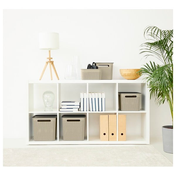 Cestino beige in plastica riciclata Brisen - Rotho-image-3