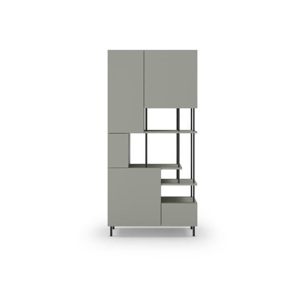 Libreria verde-grigio 84x175 cm Perla - Marckeric