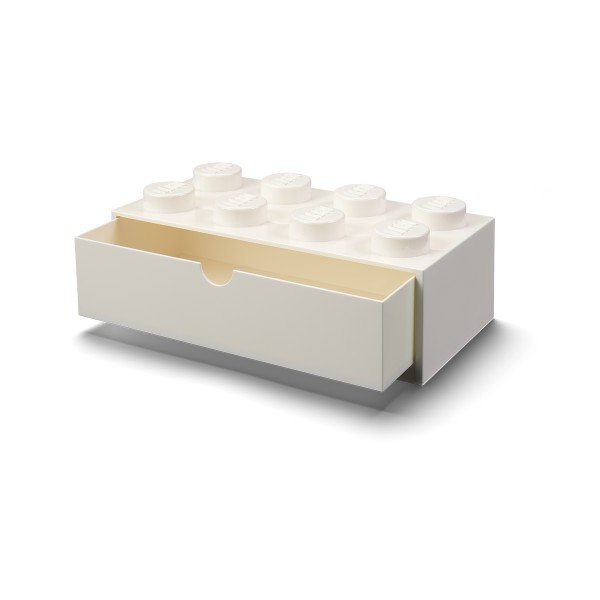Scatola da tavolo bianca con cassetto Doppio - LEGO®-image-1