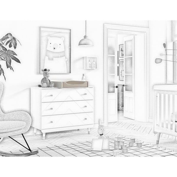 Fasciatoio (profondità adatta della cassettiera 57 cm) bianco Billy – Vipack-image-1