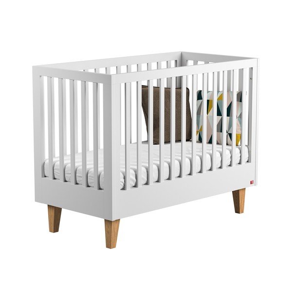 Lettino bianco con box rimovibile Lounge, 140 x 70 cm - Vox