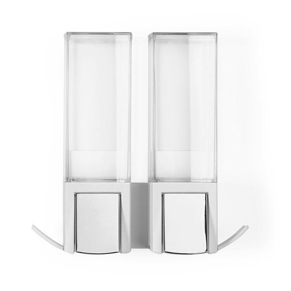 Dispenser doppio per sapone autobloccante a parete bianco Clevek Dispenser doppio Clever - Compactor-image-2