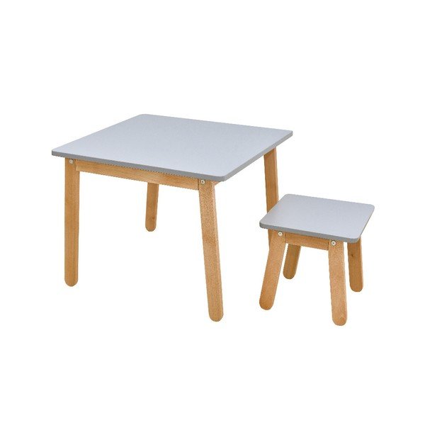 Sgabello grigio per bambini Woody - BELLAMY-image-3