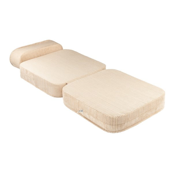 Poltrona per bambini marrone chiaro con rivestimento in velluto a coste Flip – Wigiwama-image-2