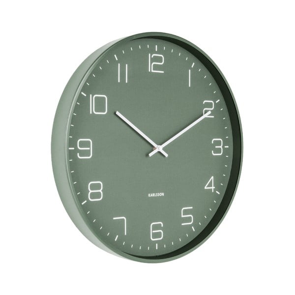 Orologio da parete verde , ø 40 cm Lofty - Karlsson-image-1