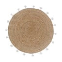Tappeto rotondo bianco/di colore naturale in iuta ø 120 cm Shira – douceur d'intérieur