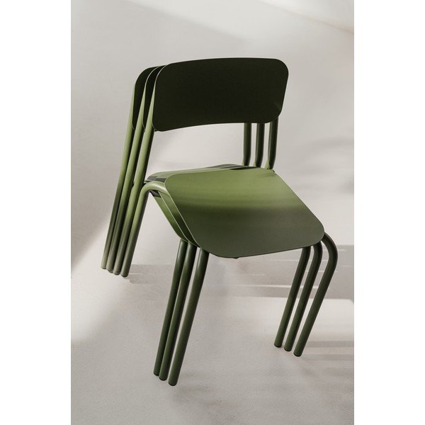 Sedia da esterno verde in metallo Kei – noo.ma-image-4