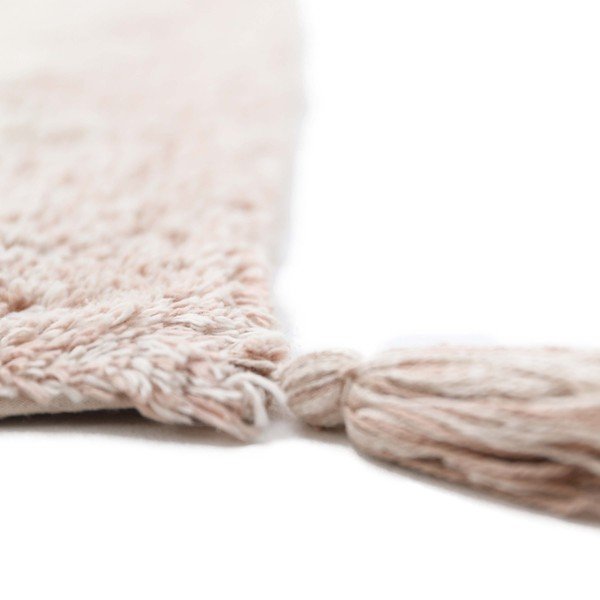 Tappeto in cotone rosa e crema fatto a mano, 100 x 150 cm Minna - Nattiot-image-3