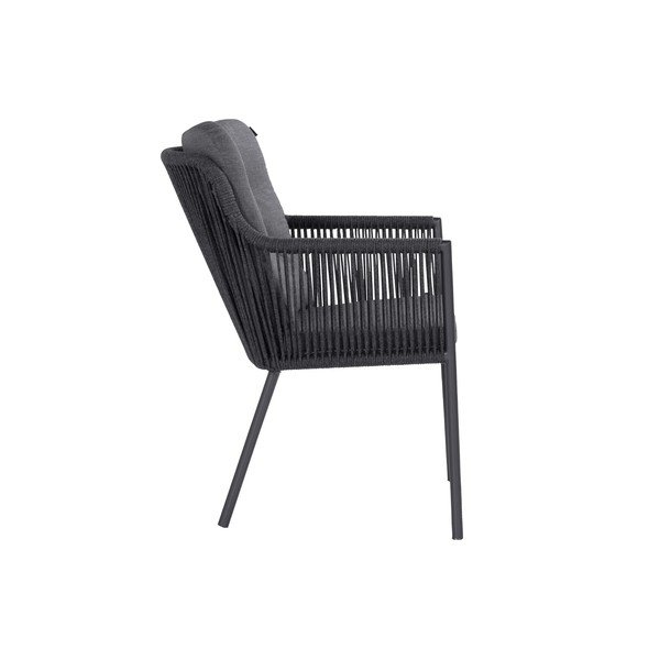 Sedia da giardino in metallo grigio Cairo Rope - Hartman-image-3