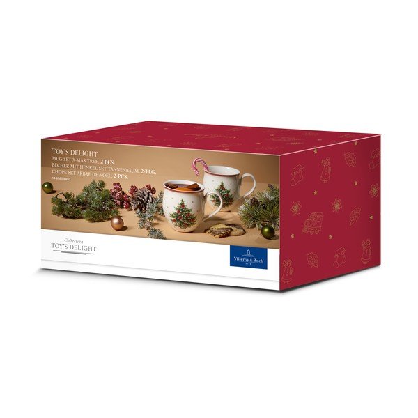 Set di 2 tazze in porcellana bianca con motivo natalizio Villeroy & Boch X-mas tree - Villeroy&Boch-image-2