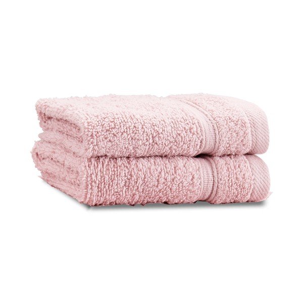 Set di asciugamani tipo terry rosa chiaro in cotone 2 pz 30x30 cm Zero Twist – Catherine Lansfield