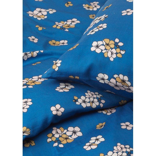 Lenzuolo matrimoniale in cotone sateen blu 200x220 cm Grand Pleasantly - JUNA-image-2