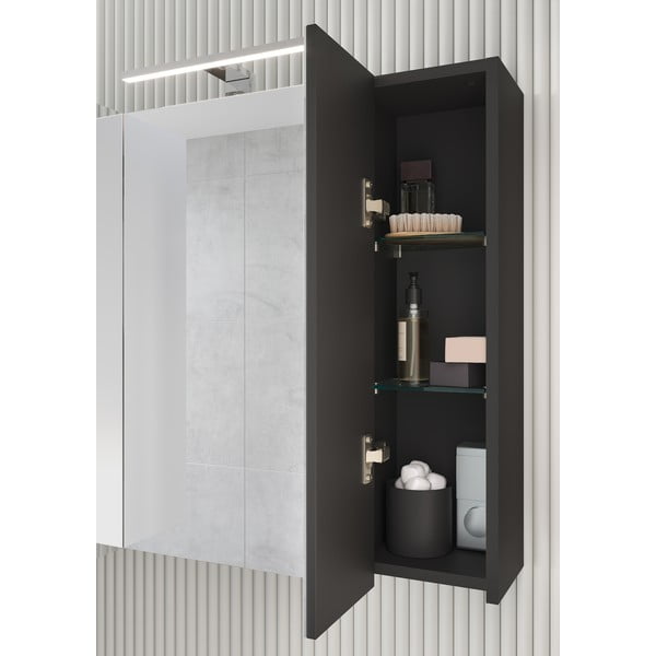 Mobile bagno grigio scuro con specchio 76x71 cm - Germania-image-1