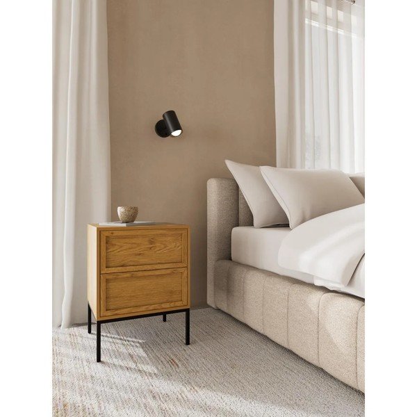 Comodino di colore naturale con effetto rovere Palmdale – Actona-image-1