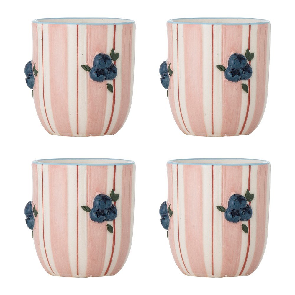 Tazzine in set per cappuccino rosa in ceramica 4 pz 235 ml Carry – Bloomingville | Tazzine