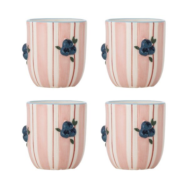 Tazze in set per cappuccino rosa in ceramica 4 pz 235 ml Carry – Bloomingville