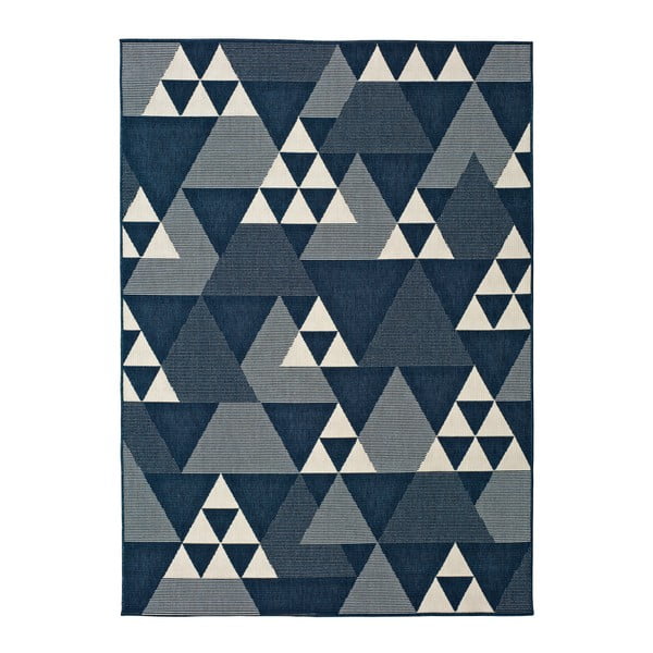 Tappeto blu per esterni Triangoli, 160 x 230 cm Clhoe - Universal