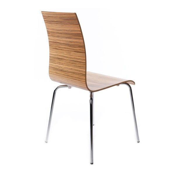 Sedia da pranzo con seduta in legno chiaro Classic Zebrano - Kokoon-image-2