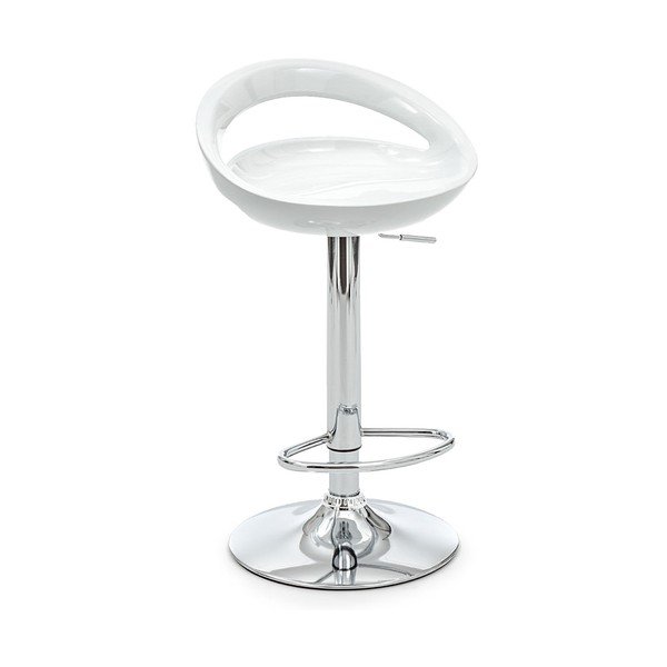 Set di sedie da bar bianca con altezza regolabile 2 pz (altezza della seduta 50 cm) Mirko – Tomasucci