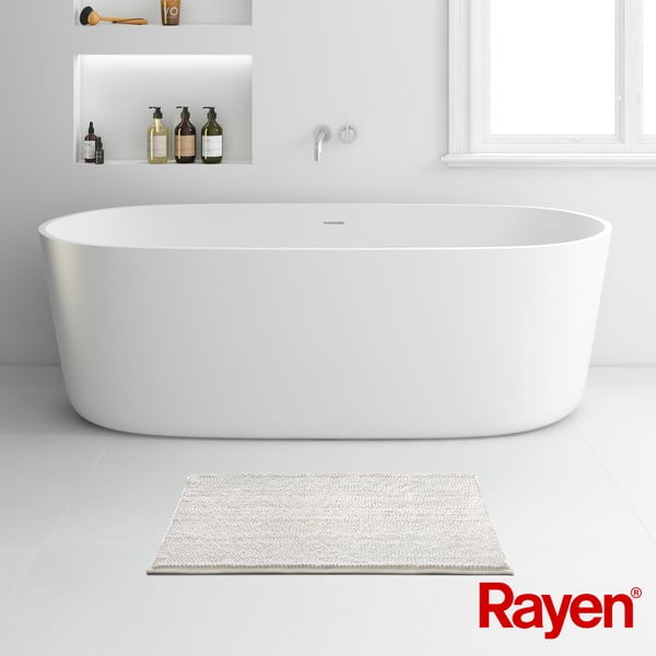 Tappetino da bagno bianco 50x80 cm - Rayen-image-3