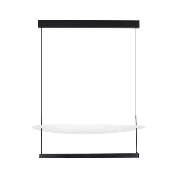 Lampadario LED bianco/nero opaco in alluminio con intensità regolabile ø 80 cm Diona – Nova Luce