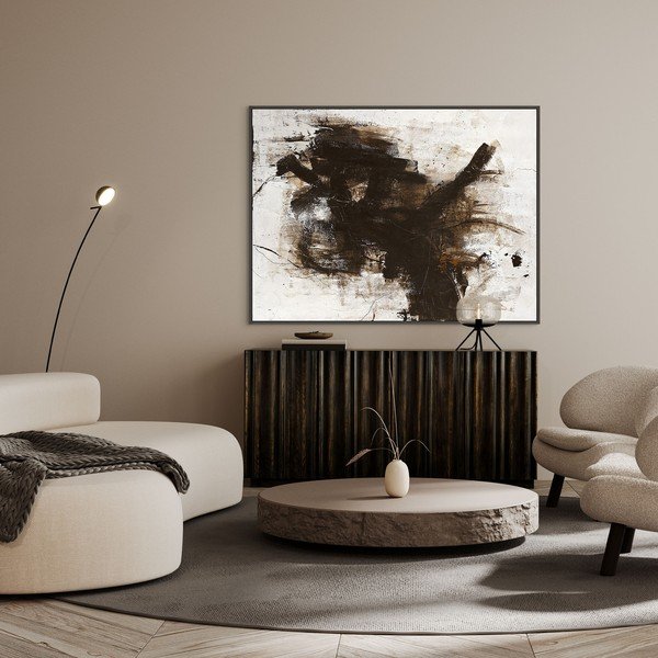 Dipinto dipinto a mano con cornice inclusa/dipinto su tela 121x91 cm The Invisible – Malerifabrikken-image-1