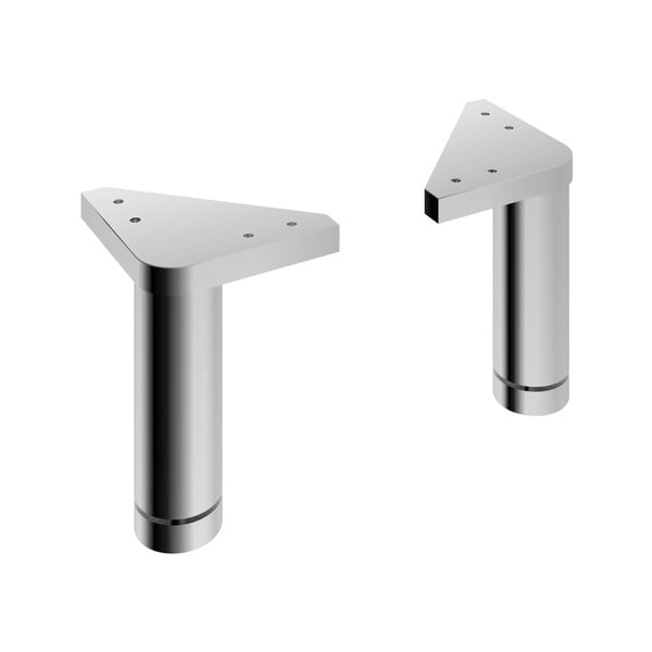 Gambe per mobili in set color argento lucido 2 pz Quickset 318 – Pelipal