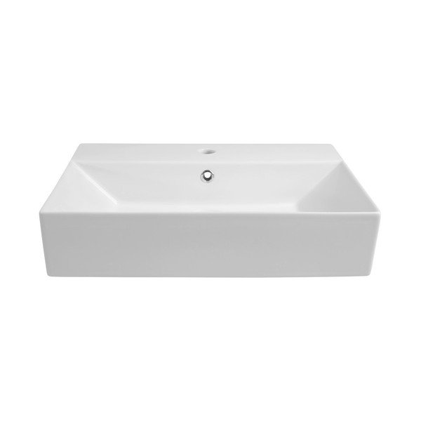 Lavabo bianco in ceramica 60x42 cm Sistema – Sapho-image-3
