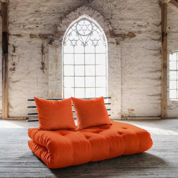 Divano letto Karup Shin Sano Nero/Arancione - Karup Design