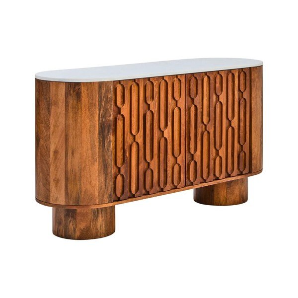 Credenza di colore naturale in mango massiccio 140x75x45 cm Torcino – Premier Housewares