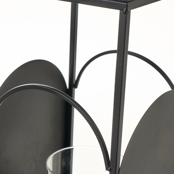 Lanterna in metallo nero, altezza 35 cm - Casa Selección-image-1