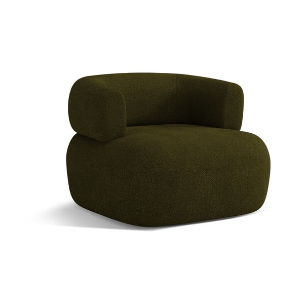 Poltrona in tessuto bouclé verde Jenny - Micadoni Home