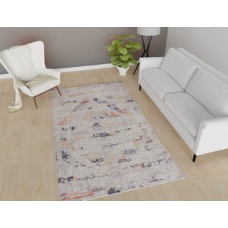 Tappeto lavabile bianco e beige 150x80 cm - Vitaus