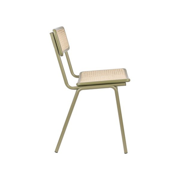 Sedie da pranzo in rattan verde in set di 2 Jort - Zuiver-image-4