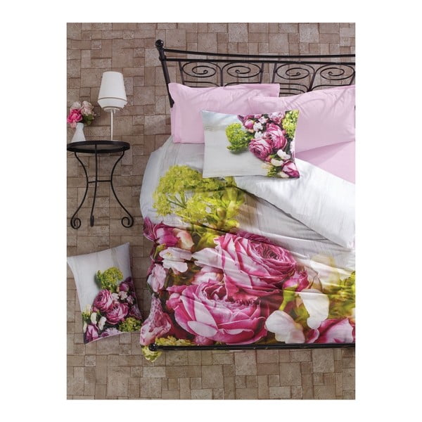 Biancheria da letto matrimoniale con lenzuolo Carina, 200 x 220 cm - Mijolnir
