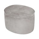 Pouf per bambini in velluto grigio chiaro Lil Sofa - Roba