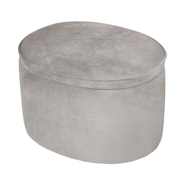 Pouf per bambini in velluto grigio chiaro Lil Sofa - Roba