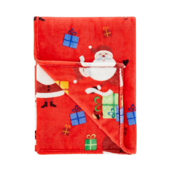 Coperta rossa per bambini 170x130 cm Santa's Christmas Presents - Catherine Lansfield